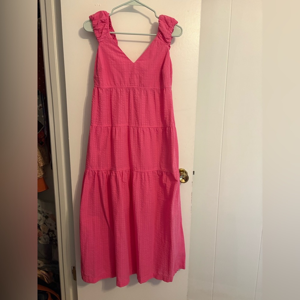 Hot Pink Tiered Maxi Dress